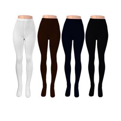 Women Winter Warm Tights Pantyhose Stretch Stocking Socks Over The Knee White