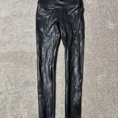 Spanx Women's Leggings, Size Medium- Black Metallic