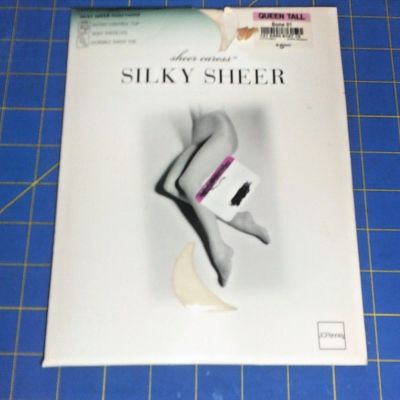 JC Penney Silky Sheer Sheer Caress Pantyhose, Bone 81, Queen Tall