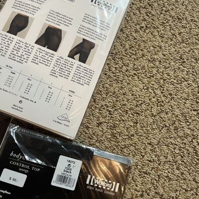 5 Wolford Power Shape Control Top Tights Medium 4 Black, One Sand