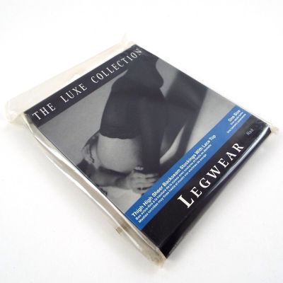 Stockings Red Thigh High Sheer Backseam Legwear w/ Lace Top The Luxe Collection