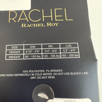 Rachel Roy Fleece Lined Tights Footless Black 2 Pack Women's Size M/L NEW