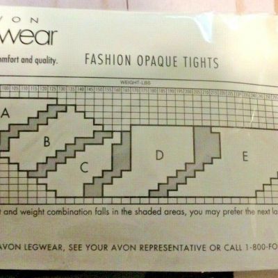 New Avon Legwear Fashion Opaque Tights Black Mosaic Design Lace Tights Size A