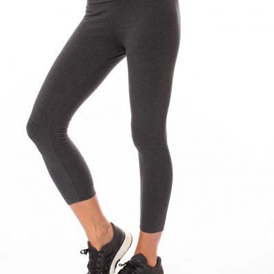 Roll Down Layered Legging (Style 588, Dark Charcoal) by Hard Tail Forever