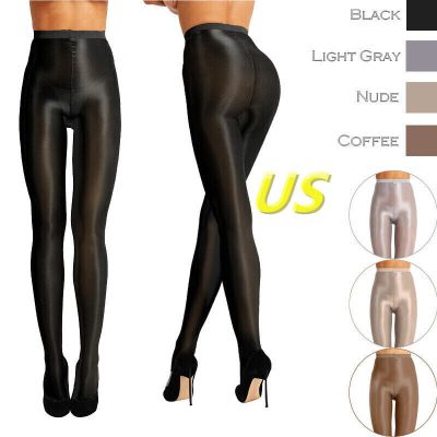 US Women's Ultrathin Sheer Tights Stretchy Footed Pantyhose Thigh-High Stockings