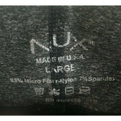 Nux Womens Leggings Large Yoga Pants Running Athletic Workout Gray Pull On