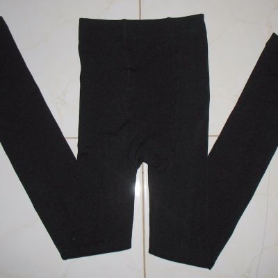 STUDIO - NEW  - M /L - BLACK - WARM SOFT STRETCHY FLEECE LINED FOOTLESS TIGHTS