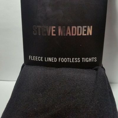 Steve Madden Black Fleece Lined Footless Tights Medium Large 4 Pairs M/L
