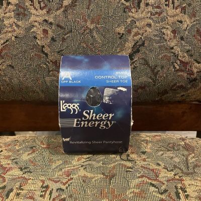 L'eggs Sheer Energy Control Top Revitalizing Pantyhose Size A Off Black