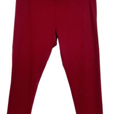 Style & Co. Cranberry Red Women's High-Rise Pull On Comfy Crop Leggings, Size XL