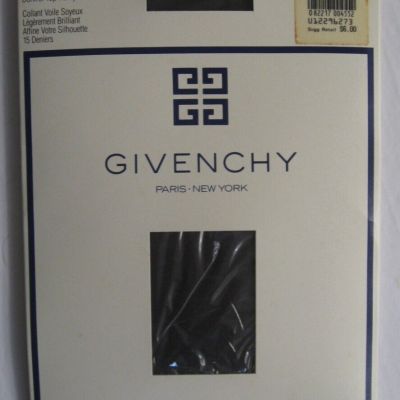 Givenchy Body Gleamers Sz C Shimmery Ultra Sheer Leg Control Top Pantyhose Black