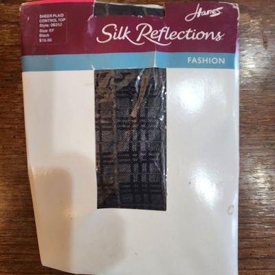 Silk Reflections Black Tights Size EF