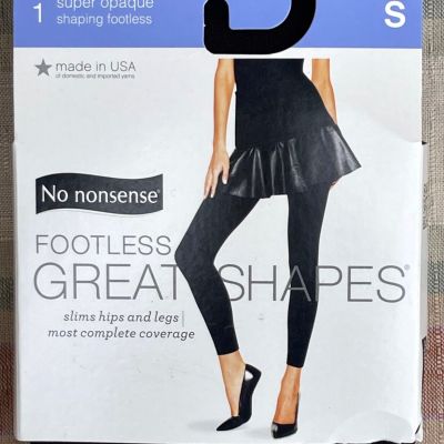 No Nonsense Women's Opaque Shaping Footless Tight, Black,, Black, Size X-Large