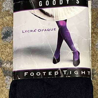 Womens Small/Medium 5’-5’4” Lycra Opaque Black Tights Footed Stockings 90’s Y2K