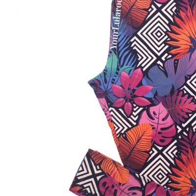 Lularoe Tropical Bright Floral With Black White Background TC2 18+ NEW