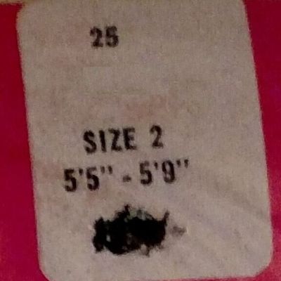 2 pair of Panty Hose - Black - Nylon - Size 2 (5'5