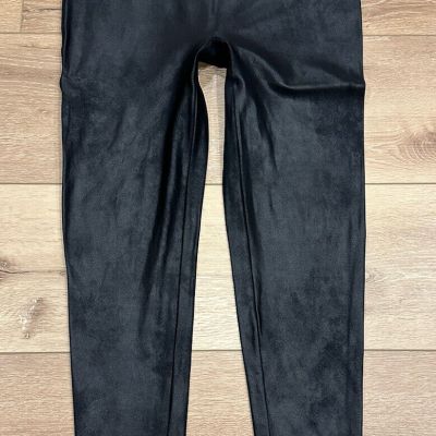 Women’s Spanx Leather Look Leggings Size 3XL Black GUC!