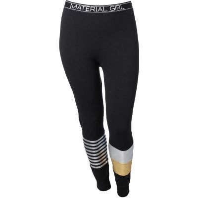 Material Girl Womens Plus Size Metallic Patchwork Leggings-2X