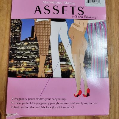 Marvelous Mama Assets by Sara Blakely black Maternity Pantyhose Size 1