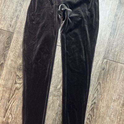 SPANX Gray Velvet Leggings Women’s Size Medium Style 2070 Mid Rise Waist REaD