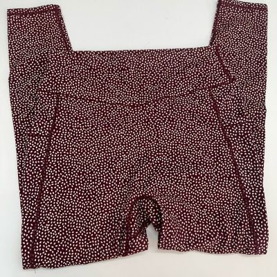 Buff Bunny Collection Womens Leggings Size XXL Red White Dotted Athletic