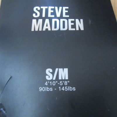 Steve Madden S/M Black Fleece Lined Footless Tights NIP 4'10