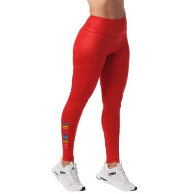 NWT Bright And Bold High Waisted Ankle Leggings XS Viva La Red