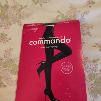 Womans Commando Better Than Nothing Tights Opaque Graphite M NIP