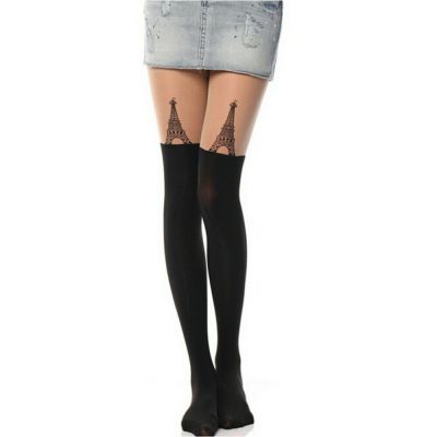 Fashion Women Girls Cartoon Socks Extra Long Sport Tube Knee High Thigh Stocking