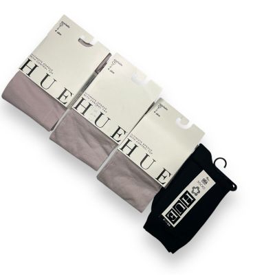 HUE Womens Ultimate Opaque Tights 3 Pair Size 1 Sachet Pink Free Black Bodysock