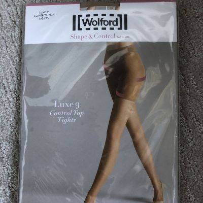 NEW Wolford Women's 17056-4273 US L Luxe 9 Control Top Tights Cosmetic