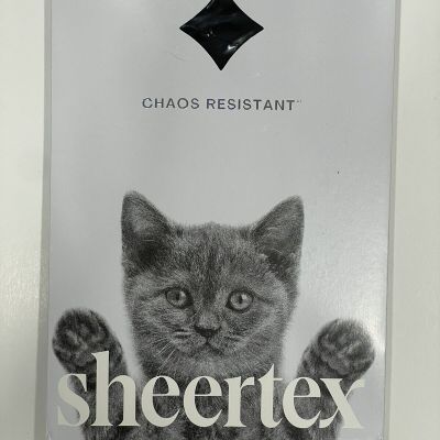 Sheertex XS  Black Noir  Classic Sheer Rip-Resist Tights | New