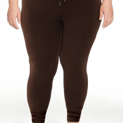 No Boundaries Womens Leggings Drawstring Tie 26” Inseam High Rise Brown Sz 1X/2X