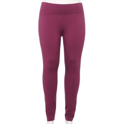 Plus Size Size 2X Short Sonoma Goods For Life Midrise Leggings in Plum