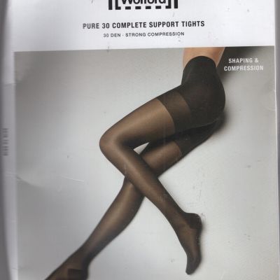 Wolford Women's Pure 30 Complete Support Tights  Small 