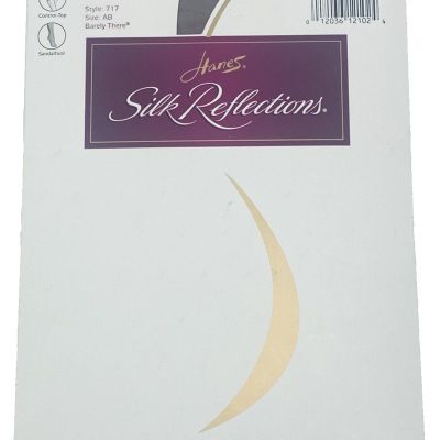 Hanes Silk Reflection Size AB Style 717 Silky Sheer Pantyhose Barley There