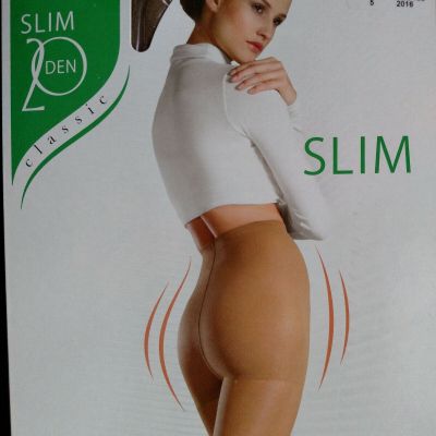 ESLI Graduated Compression Support Tights SLIM 20 DEN Size 3M Color Visone