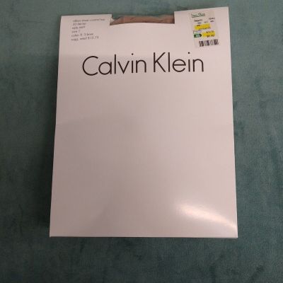 Calvin Klein 669 Silken Sheer Control Top Tights Pantyhose 3 Bare 1 pair