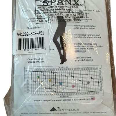 Spanx by Sara Blakely Two Timin Tights Black Brown Reversible Control Size C New