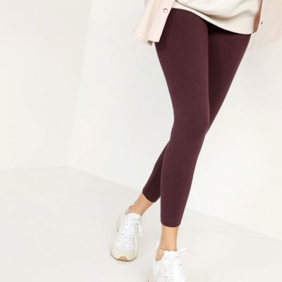 Old Navy Women’s Size 2X ~ High Waisted Jersey Ankle Leggings  …NWT .. Burgundy