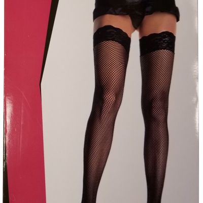 Lot of Fishnet Thigh High Stockings with Lace Top Adult Womens Std Hoseiry