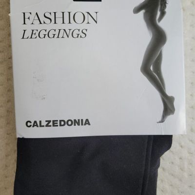 NWT Calzedonia Women's Stretch Cotton Blend Fashion Leggings BLACK, size M