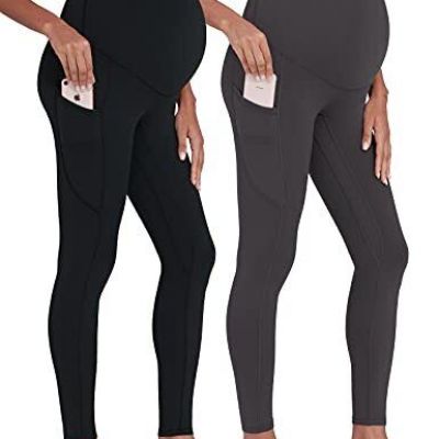 Enerful Womens Maternity Workout Leggings Over The Belly Pregnancy Active Wear