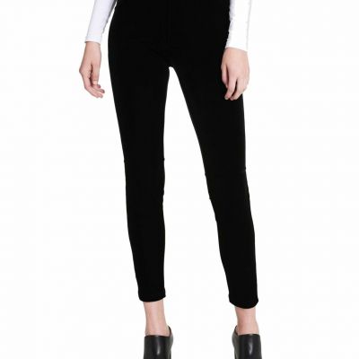 Calvin Klein Black Velvet Velour Modern Ankle Leggings Polyester/Spandex Size 3X