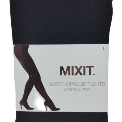 ( 1 )MixitSUPER OPAQUE TIGHTS CONTROL TOP - Black Size L BRAND NEW
