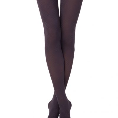 Conte Adele 45 Den - Fantasy Women's Tights with a relief geometric pattern 