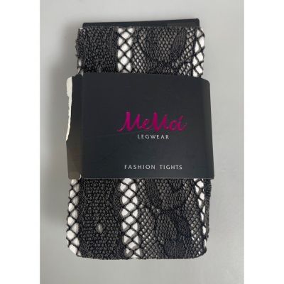 New MeMoi Legwear Fashion Tights Stockings Feminine Net Lace Charcoal Gray M/L