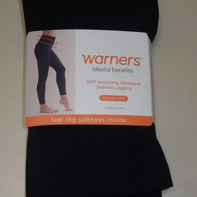 Blissful Benefits Warners 360 Smoothing Fleece Lined Leggings Size 2x/3x Black