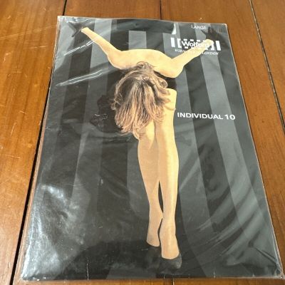 Wolford Individual 10 Black Tights Women's size Large NWT