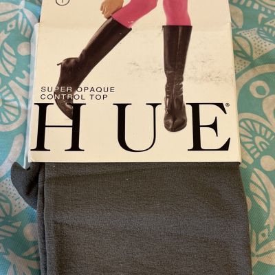 NEW size 1 HUE super opaque tights Smoke gray control top